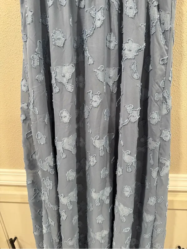 Baltic Born Smocked Waist Blue Floral Maxi Dress - Image 3