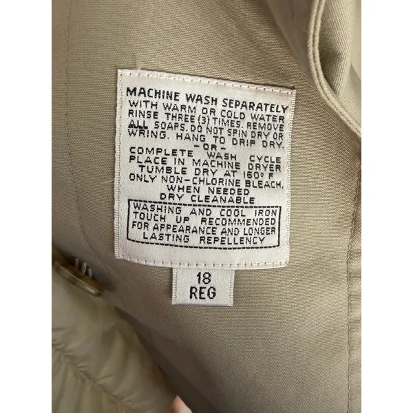 Towne From London Fog Lined Trench Coat Women's size 18 - Image 5