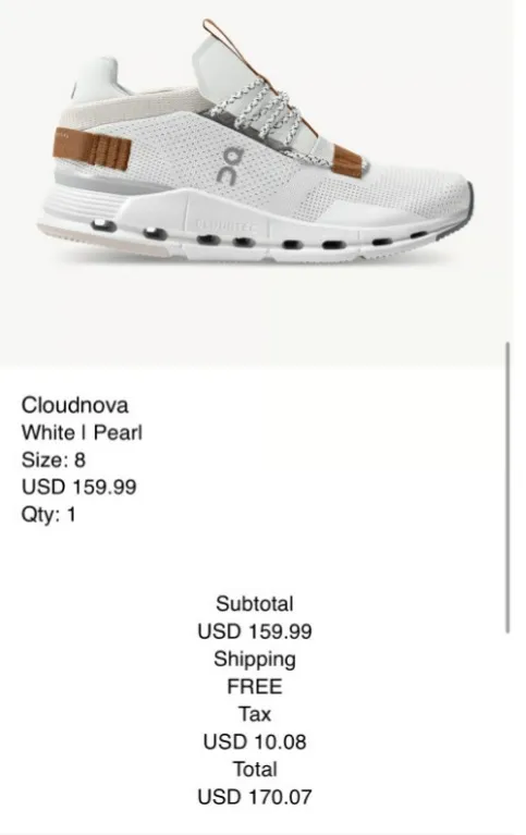 On Cloudnova in pearl women’s size 8 - Image 7