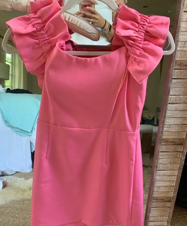 These Three Boutique Pink Ruffle Dress - Image 2