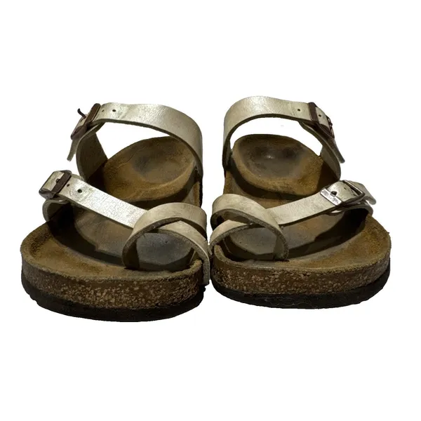 Birkenstock Mayari Birko-Flor Graceful Pearl White Sandals Size 37 - Image 3
