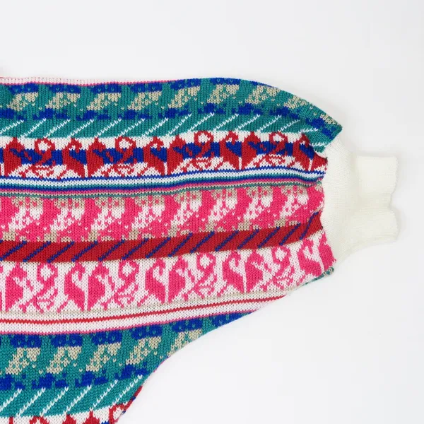 Vintage 90s Western Connection II Fair Isle Bubble Hem Short Sleeve Sweater - Image 7