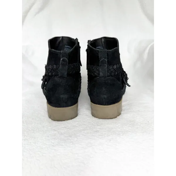 Teva De La Vina Woman’s Size 7 Black Suede Braided Ankle Boots - Image 3