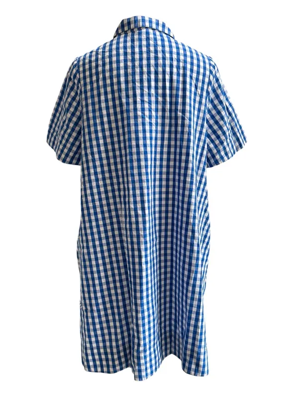 Crown & Ivy Short Sleeve Swing Shirt Dress Blue/White XXL NWT - Image 6