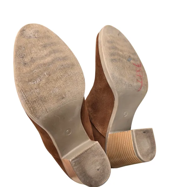 Hush Puppies Mazin Cayto Tan Suede Tassel Back Zip Ankle‎ Boots Womens 8 - Image 5