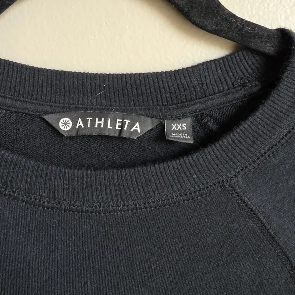 Athleta Serenity Criss Cross Long Sleeve Sweatshirt Sz XXS Lightweight Athletic - Image 4
