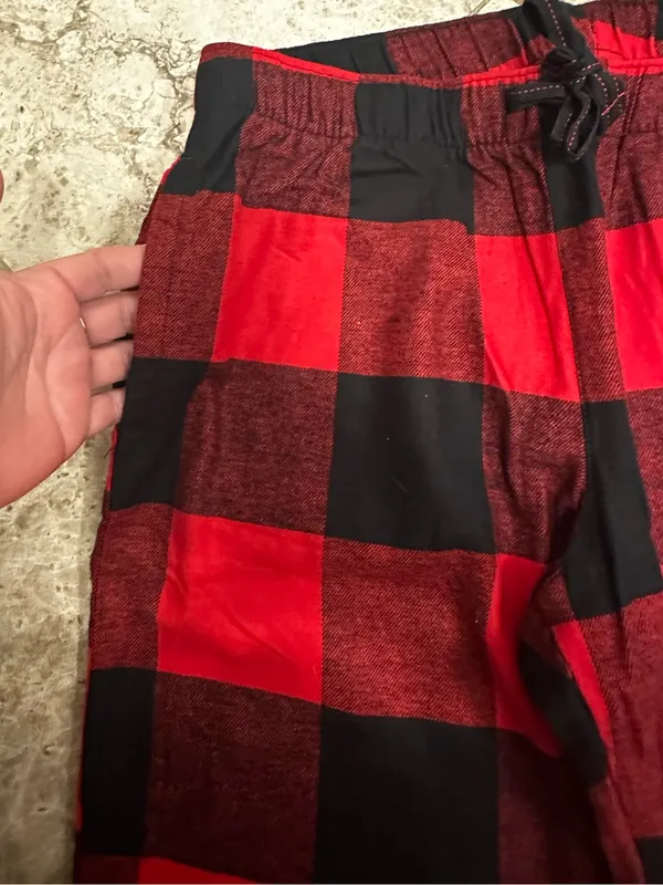Old Navy Flannel Pajama Pants NEW Mid Rise Red Buffalo Plaid Small 738108 - Image 4