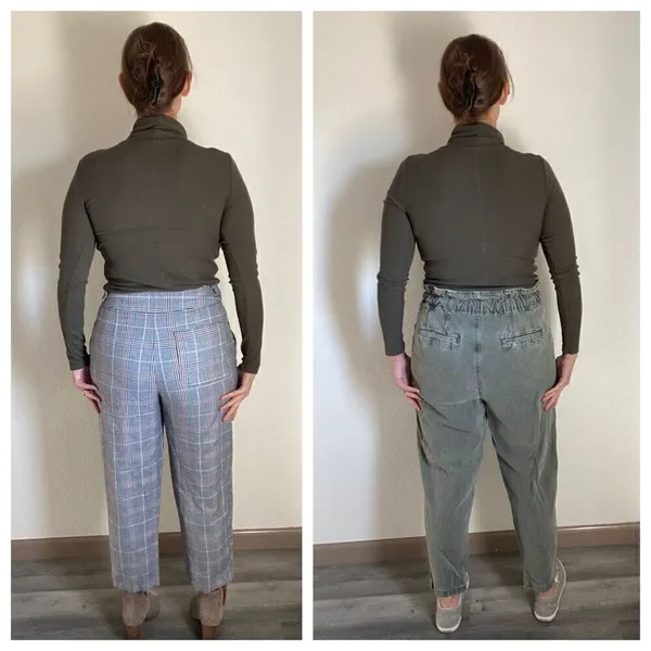 Loft Turtleneck Shirt Ribbed Long Sleeve XS Stretch Olive Green - Image 6