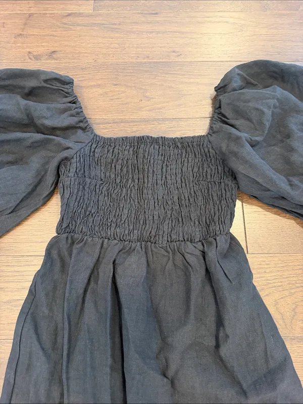 Tuckernuck Annie Smocked Dress Size XS in Black - C67-047 - Image 4