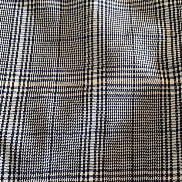 Zara Basic White, Blue & Black Plaid Dress Pants Elastic Waist Size M - Image 2
