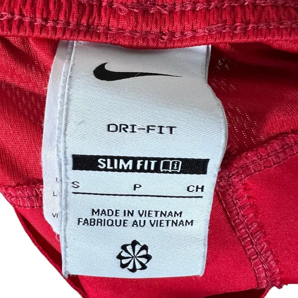 Nike Dri-FIT Slim Fit Solid Running Shorts Red Sporty Dolphin‎ Hem Size S - Image 5