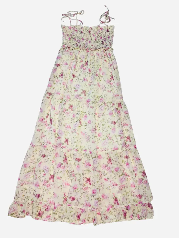 Pink Lily Floral Smocked Tiered Maxi Dress - Image 5