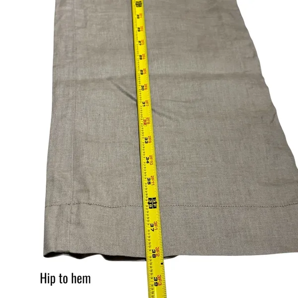 Y2K‎ Juicy Couture Tan 100% Linen Pants Coastal Resort Travel Capsule S - Image 13
