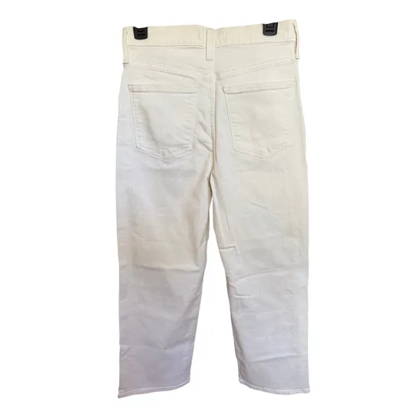 Madewell Slim Wide Leg‎ Crop Jeans Size 27 White High Rise - Image 2