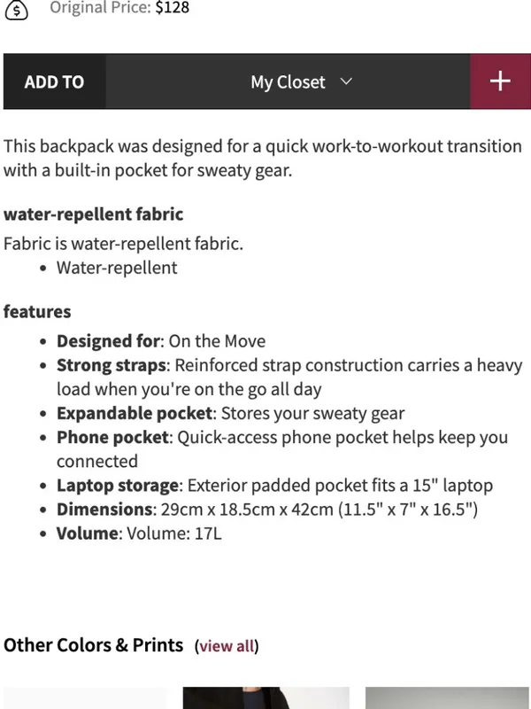Lululemon City Adventurer Backpack - Image 8
