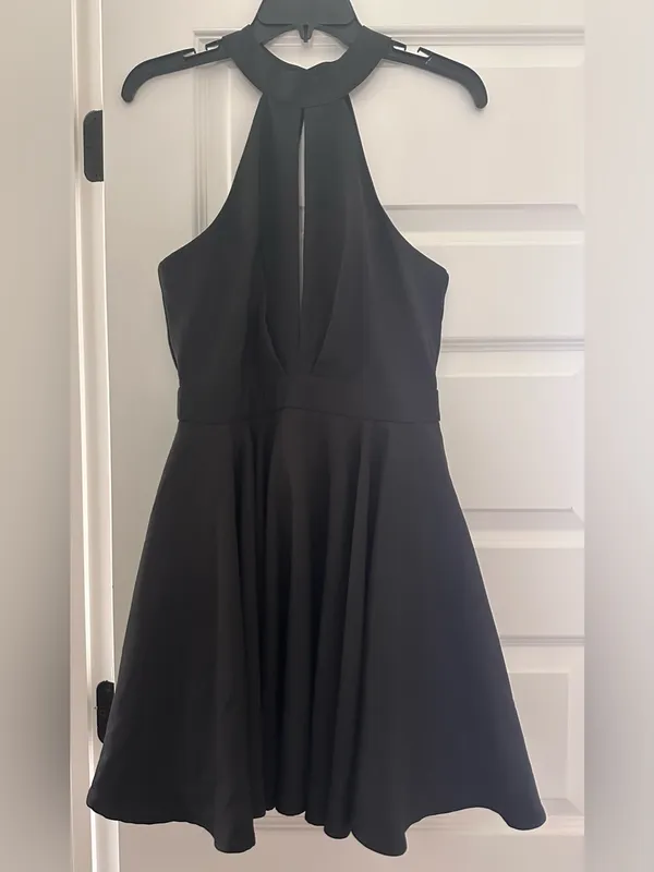 Lulu's Black Halter Dress - Image 2