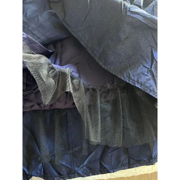Jessica McClintock for Gunne Sax Blue Glitter Strapless Formal Dress Size 3 - Image 9