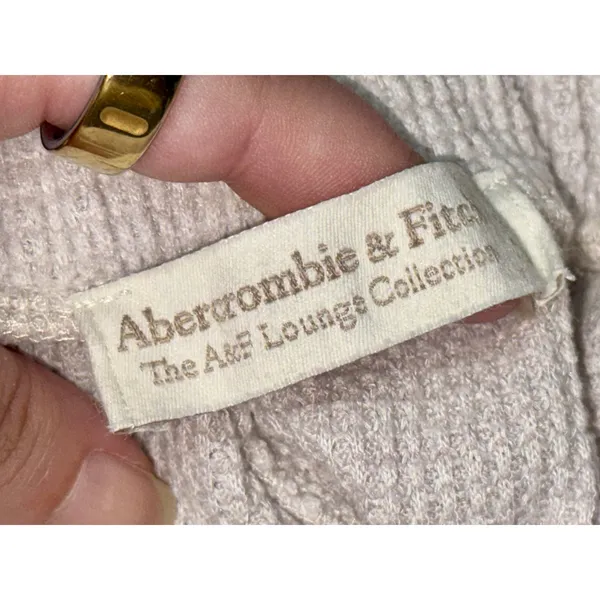 Abercrombie & Fitch Lounge Collection White Waffle Knit Jogger Sweatpants Sz XS - Image 3