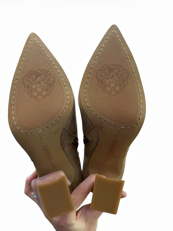 Vince Camuto Womens Taupe Suede Slouchy Pointed Toe High Heel Boots Size 5.5M - Image 8