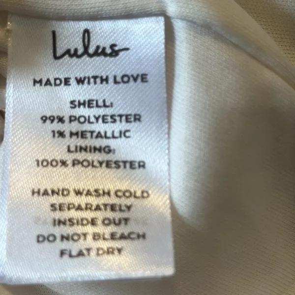 Lulus gold shimmer dot ruffle mini dress NWT size‎ small - Image 11