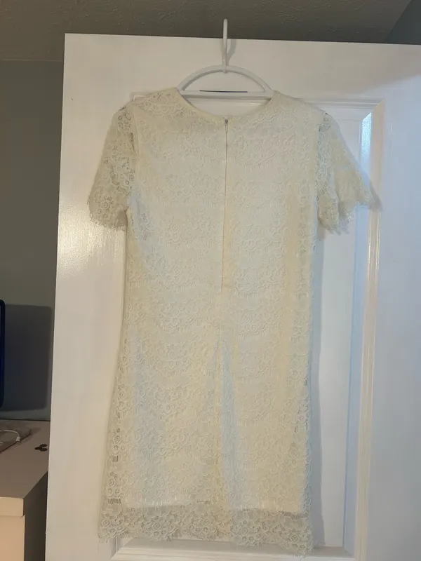 White Lace Mini Dress - Image 2