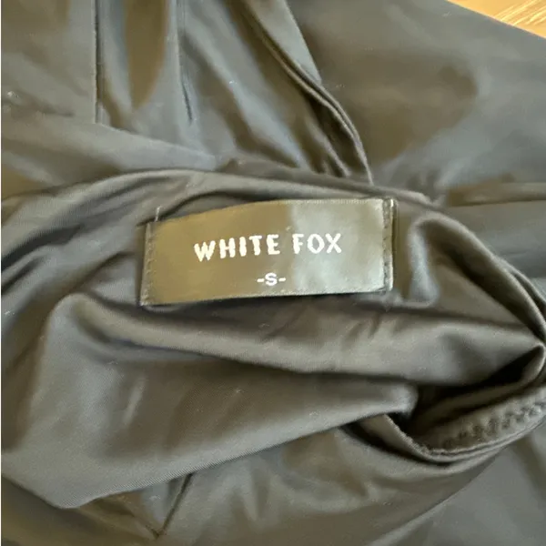 White Fox Maxi Skirt High Slit Size S Black - Image 3