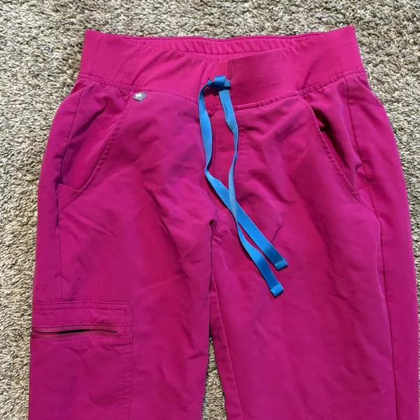 Figs Women's‎ Raspberry Sorbet Zamora Jogger Scrub Pants XXS - Image 4