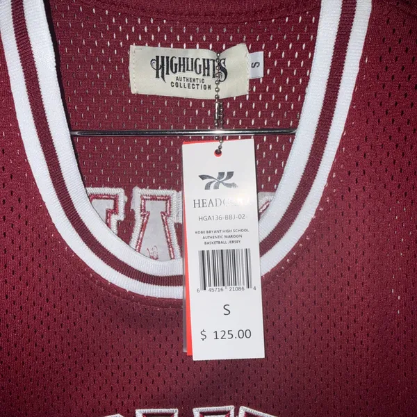 Headgear Classics Highlight Collection Kobe Bryant HS Jersey Lower Merion Red - Image 6