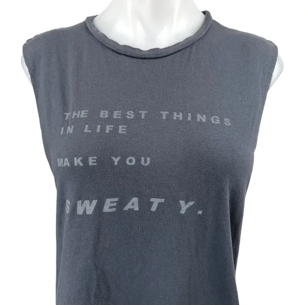 Good hYOUman Women's Gray Statement Sweaty Muscle Cami Camisole Tank Top Size M - Image 3