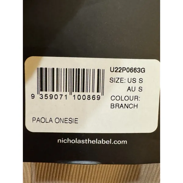 NICHOLAS THE LABEL Paola Stretch Ribbed Knit Romper Size‎ Small Medium Branch - Image 7
