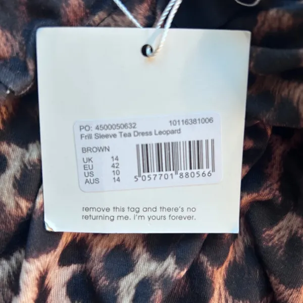 Missguided‎ Leopard Babydoll Dress Brown 10 - Image 12