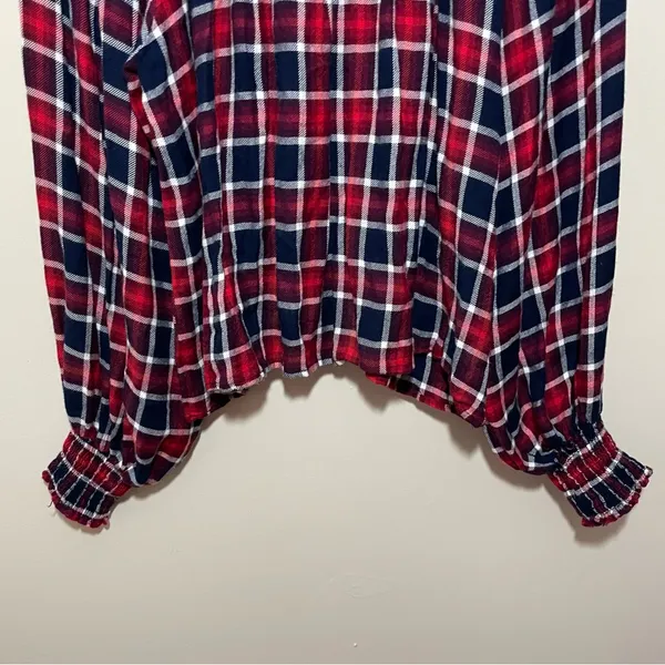 Free People Charlie Ruffle Plaid Top - Image 3