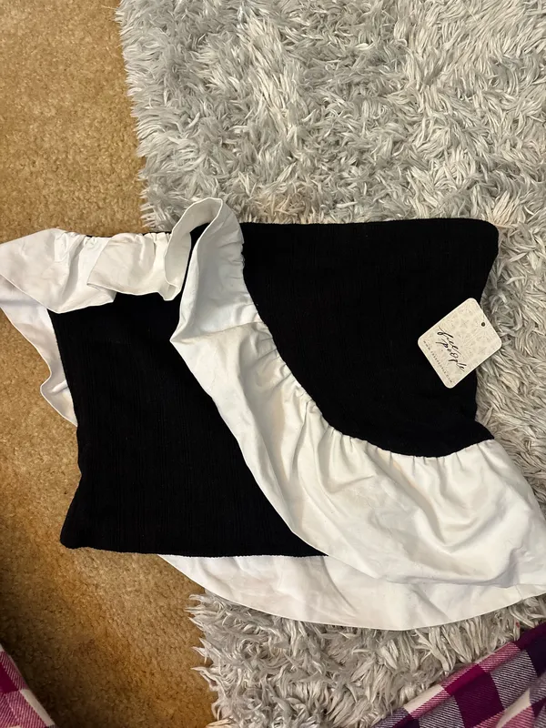 Free People Black and White Jagger Tube Top - Image 4