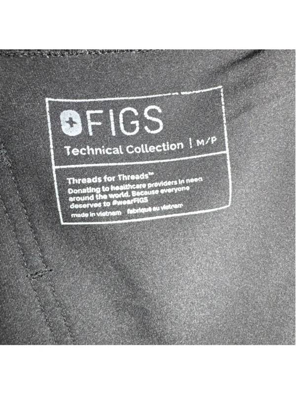 FIGS Jogger Scrub Pants Black with Grey Drawstring 27” inseam - Image 10