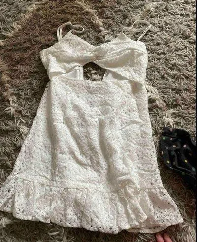 Boutique White Dress Size M - Image 2
