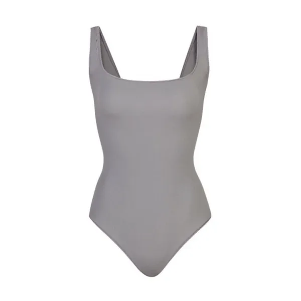 SKIMS Cotton Rib Thong Bodysuit in Pacific, NWT XXS - Image 5