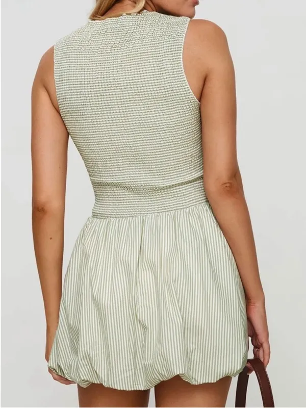NWT Princess Polly Narnia Bubble Hem Mini Dress Sage Size 4 - Image 2