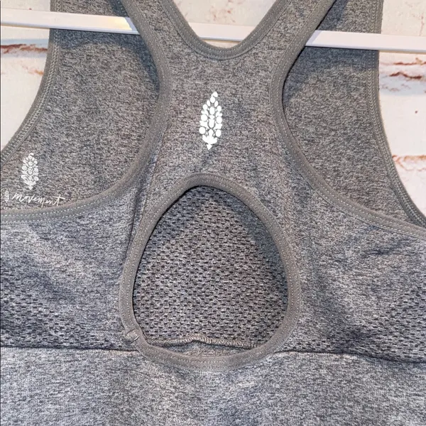Free People FP movement Gray Sleeveless Romper active large shorts onesie - Image 6