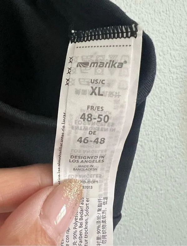 Marika Black Sports Bra. Size XL - Image 4