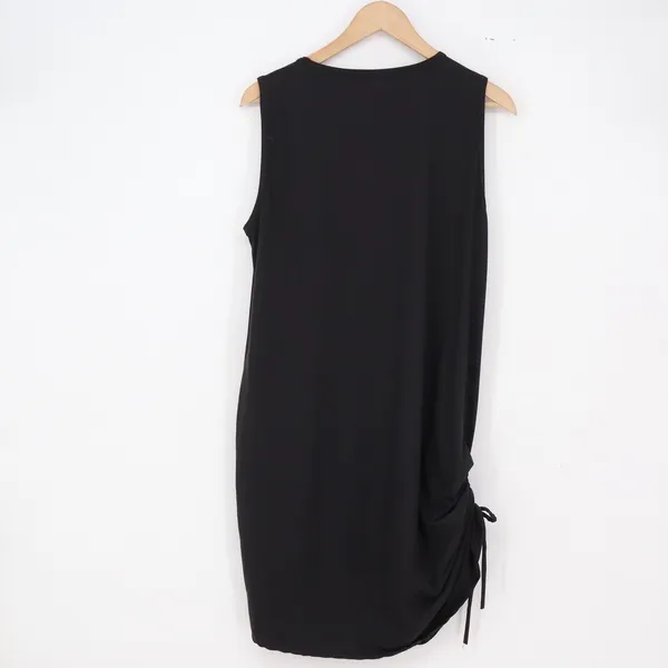 Exotica Dress Womens S/M Side-Cinch Ruched Sleeveless Black Knit Casual - Image 5