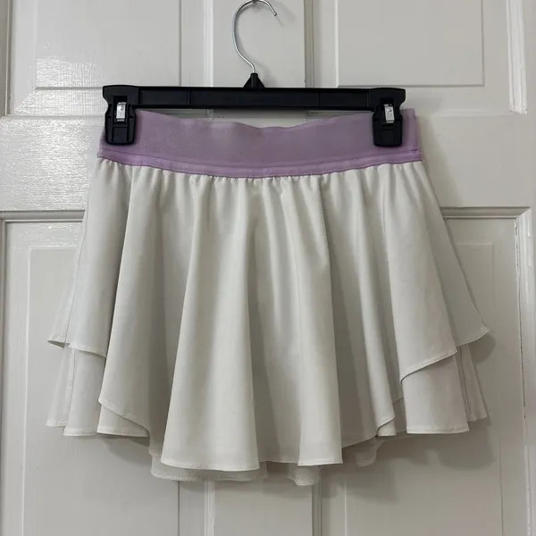 Lululemon Court Rival High Rise Skirt 4 White Purple Skort Tennis Gym Pickleball - Image 2