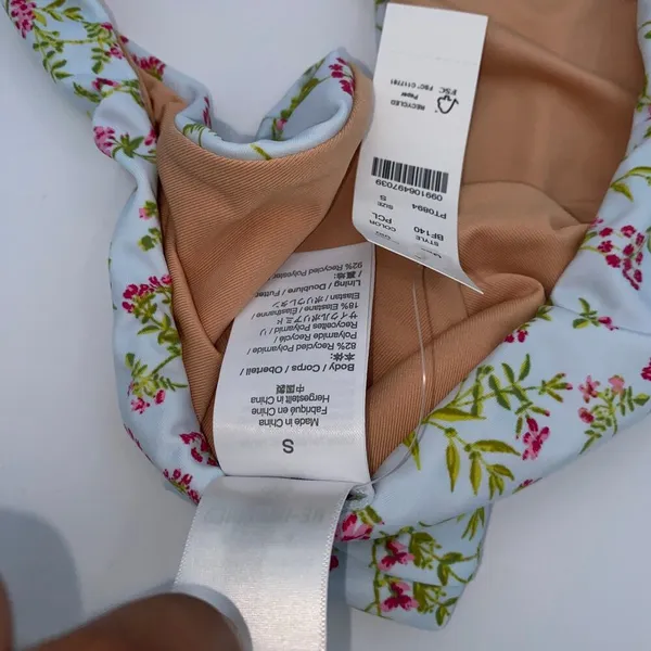 NWT J. Crew Floral Curved Waist Cheeky Bikini Swim Bathing Suit Bottom Small - Image 7