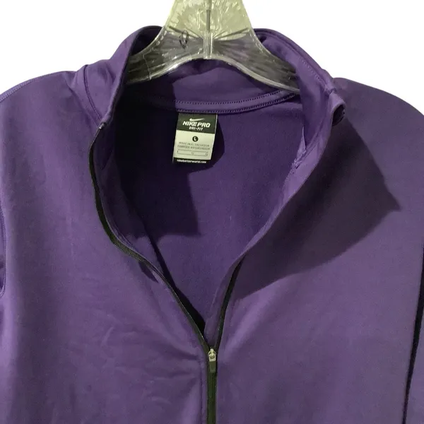 Nike Pro Dri-Fit Women's Deep Purple Zipper Jacket EXCELLENT CONDITION Size L - Image 10