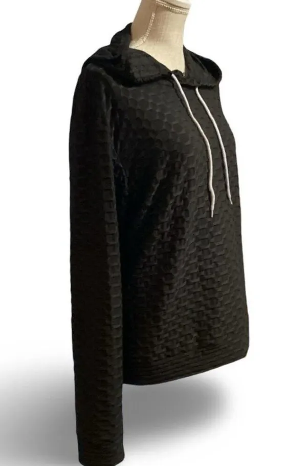 Honeycomb Hoodie Black Size XXL - Image 4