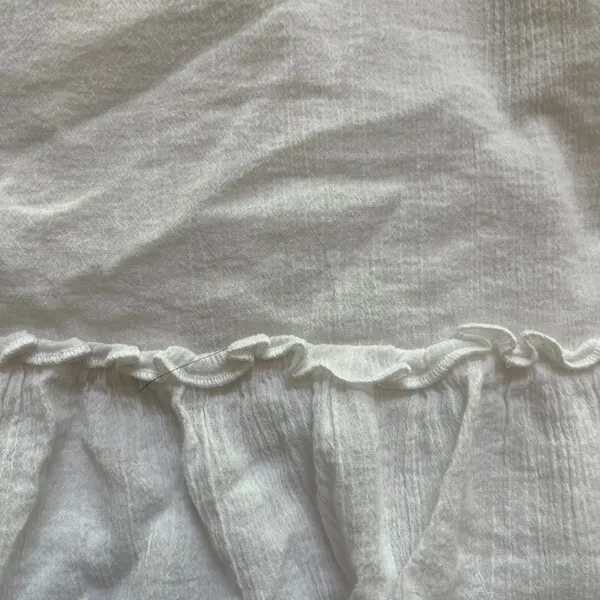NEW Aritzia Sunday Best Babydoll Dress White Puff Sleeves Mini Bow Size Small - Image 3