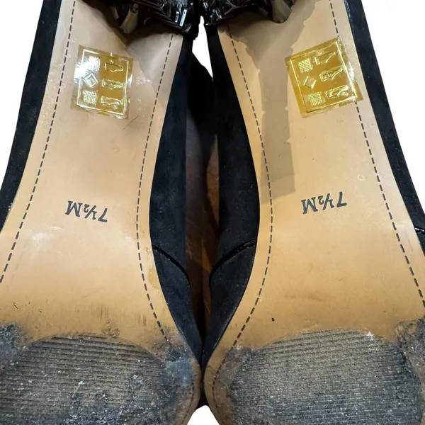 J Renee Shoes Womens Size 7.5 Black Pointed Toe Pumps Stiletto‎ Croc D'Orsay - Image 11