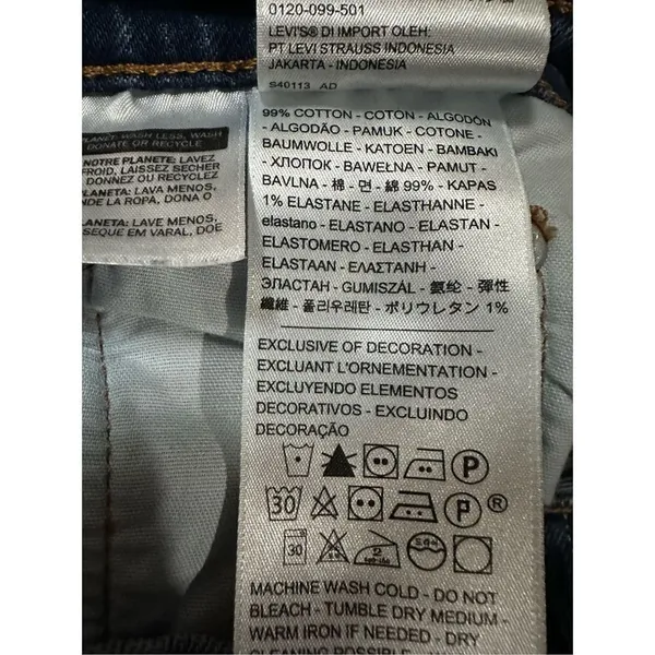 Levi’S 501® Original Fit Raw Hem‎ High Rise Women'S Jeans Sz 26 - Image 6