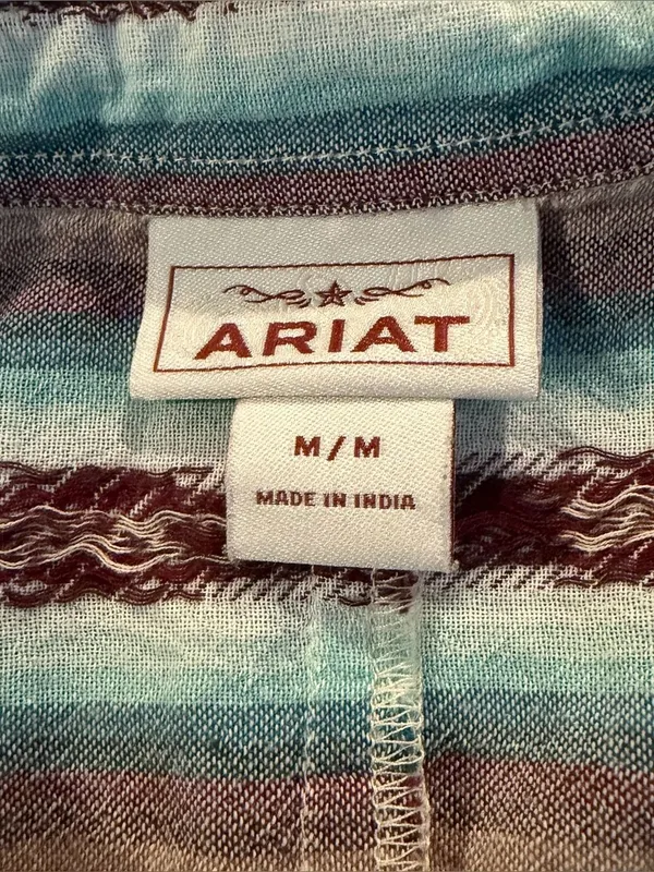Ariat Women’s M Southwestern Stripe Western Button Down Shirt 10028698 - Image 5