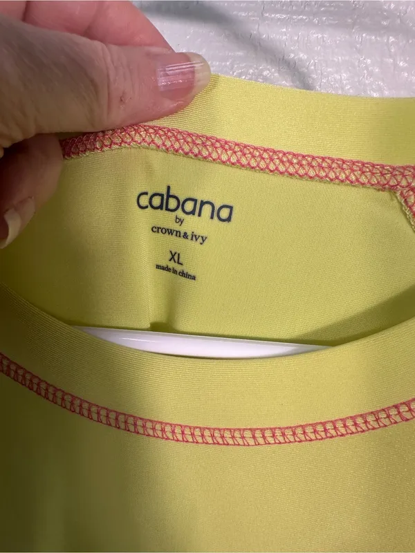 Cabana By Crown & Ivy Green Rashguard Size XL EUC - Image 4