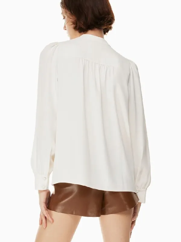 Aritzia Wilfred Ava Blouse in Rainwash Green size Small $98 - Image 13